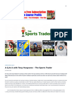 A Q & A With Tony Hargraves - The Sports Trader - On Course Profits