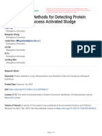 Comparison of Methods For Detecting Protein Extracted From Excess Activated Sludge