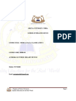 Medical Data Classification I