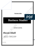 O Level Business Studies Notes by Hassan Khalil