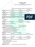 Bài ôn tập học kì II - Unit 7 - Test 1