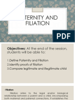 Paternity and Filiation