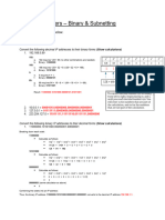 Binary Subnetting Solutions