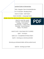 3rd Term TOTS Pointers Schedule