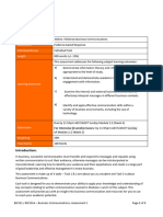 BIZ101 BIZ101A - Assessment 1 Brief