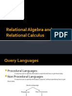 Relational Algebra and Relational Calculus