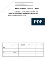 Method Statement For Switching Wifi System Installation Testing Comm