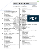 Anatomy of Flowering Plants - DPP 01 (Of Lec 02) - (Yakeen 2.0 2023 PW Stars)