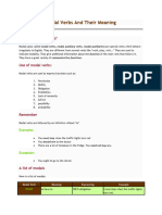 Modal Verbs and Their Meaning - 2