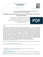 Shedding Vortex Characteristics Analysis of NACA 0012