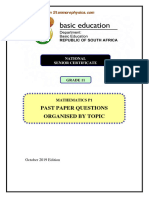 Maths Gr11 Exam P1 Qs by Topic