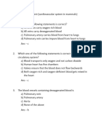 Review and Assessmen (Cardiovascular System)