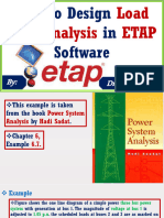 Modelling of Load Flow Analysis in ETAP Software