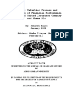 Merger: Valuation Process and Evaluation of Financial Performance in Case of United Insurance Company and Shama PLC