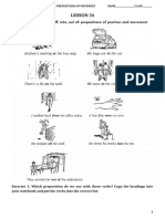 Leson 24 - Prepositions of Movement