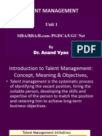 Unit 1 - 2 Talent Managment