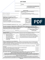 LIFT PLAN Form