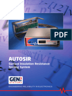 Autosir. Surface Insulation Resistance Testing System Engineering Reliability in Electronics