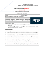 Course Syllabus Aviation English I