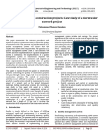 Quality Management at Construction Projects: Case Study of A Stormwater Network Project