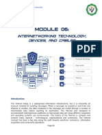 Module 6 INTERNETWORKING TECHNOLOGY DEVICES AND CABLES