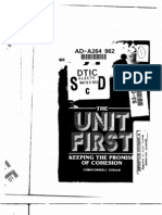 The Unit First - Keeping The Promise of Cohesion - Christopher C. Straub - 1988