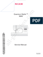 Singer Quantum Stylist 9960 Sewing Machine Service Manual