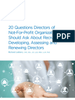 RG 20 Questions NFP Directors Recruiting Developing Assessing Renewing January 2019