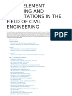 Finite Element Modeling and Computations in The Field of Civil Engineering