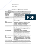 Alternative Assessment Activities 10 Pts