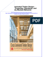 (Download PDF) Cross Laminated Timber Design Structural Properties Standards and Safety Mustafa Mahamid Full Chapter PDF