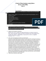 Question Bank - Data Analysis Using Python