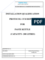 Installation Qualification For Paste Kettle