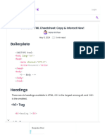 Ultimate HTML Cheatsheet - Copy & Interact Now! - CodeWithHarry