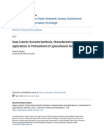 Deep Eutectic Solvents Synthesis Characterization and Applicatio