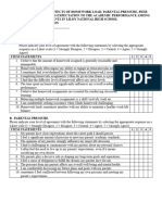 Questionnaire-The Effects of Homework Load, Parental Pressure, Peer Pressure, and Teacher's Expectation To The Academicperformance Among Students