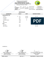 Amai Pakpak Medical Center: Examination Result Units Reference Ranges Prothrombin Time