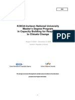 PI - INCHEON NATIONAL UNIVERISTY - Capacity Building For Response To Climate Change