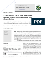 Paclitaxel Loaded Carrier Based Biodegradable Polymeric Implants: Preparation and in Vitro Characterization