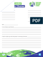 COP26 Letter To A Leader Writing Templates-Ages-7-9