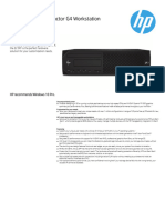 HP Workstation Z2 SSF G4 Datasheet