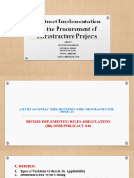 Contract Implementation For The Procurement of Infrastructure Projects