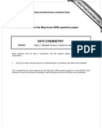 5070 Chemistry: MARK SCHEME For The May/June 2008 Question Paper