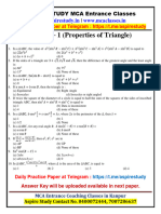 01 Properties of Triangle - Study Material NIMCET