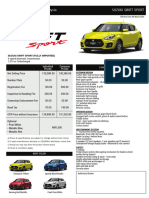 Suzuki Swift Sport Pricelist