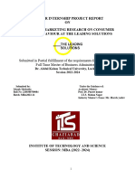 Abhay Sharma A STUDY ON MARKETING RESEARCH ON CONSUMER BUYING BEHAVIOUR AT THE LEADING SOLUTIONS