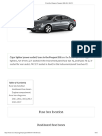 Fuse Box Diagram Peugeot 508 (2011-2017)