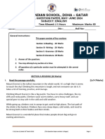 Class-3-English Model Question Paper - First Term-23