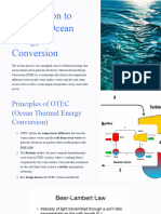 Introduction To Thermal Ocean Energy Conversion