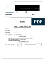 Grade E Final Examination